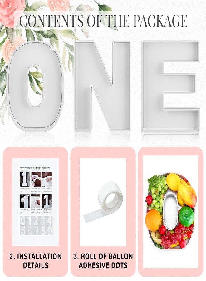 Rossesay 3 Pcs Large Charcuterie Letter 12'' Fillable Tray Charcuterie Box DIY Cardboard Letter Trays for Food 1st 2nd Birthday Anniversary Baby Shower Party Dessert Table(One) - Image 2